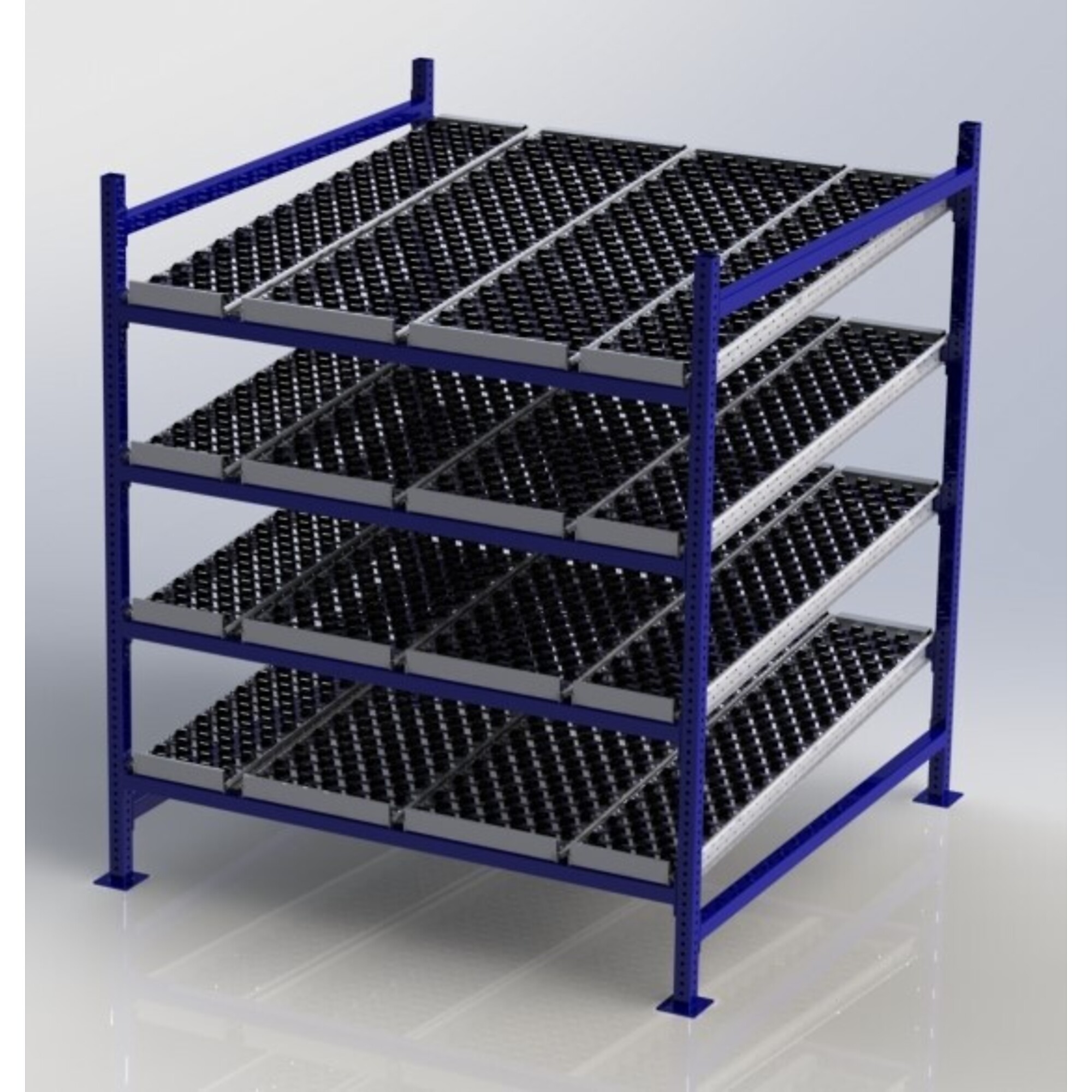 Unex, Gravity Flow Rack Starter, Overall Height 72 in, Width 60 in, Depth 60 in, Model# CF99SW60604-S